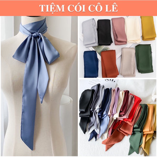   Dài 190x5cm  Khăn lụa thời trang dài 2m thắt nơ túi thắt nơ áo sang chảnh-Tiệm Cói Cô Lê 