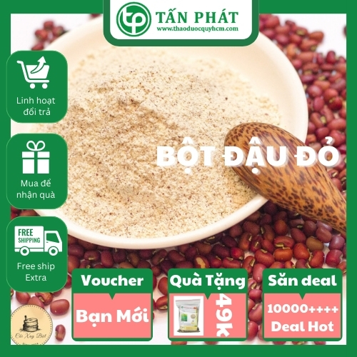 [Hàng công ty] - Bột đậu đỏ nguyên chất - Hàng sạch giá tốt túi lớn loại 500gram