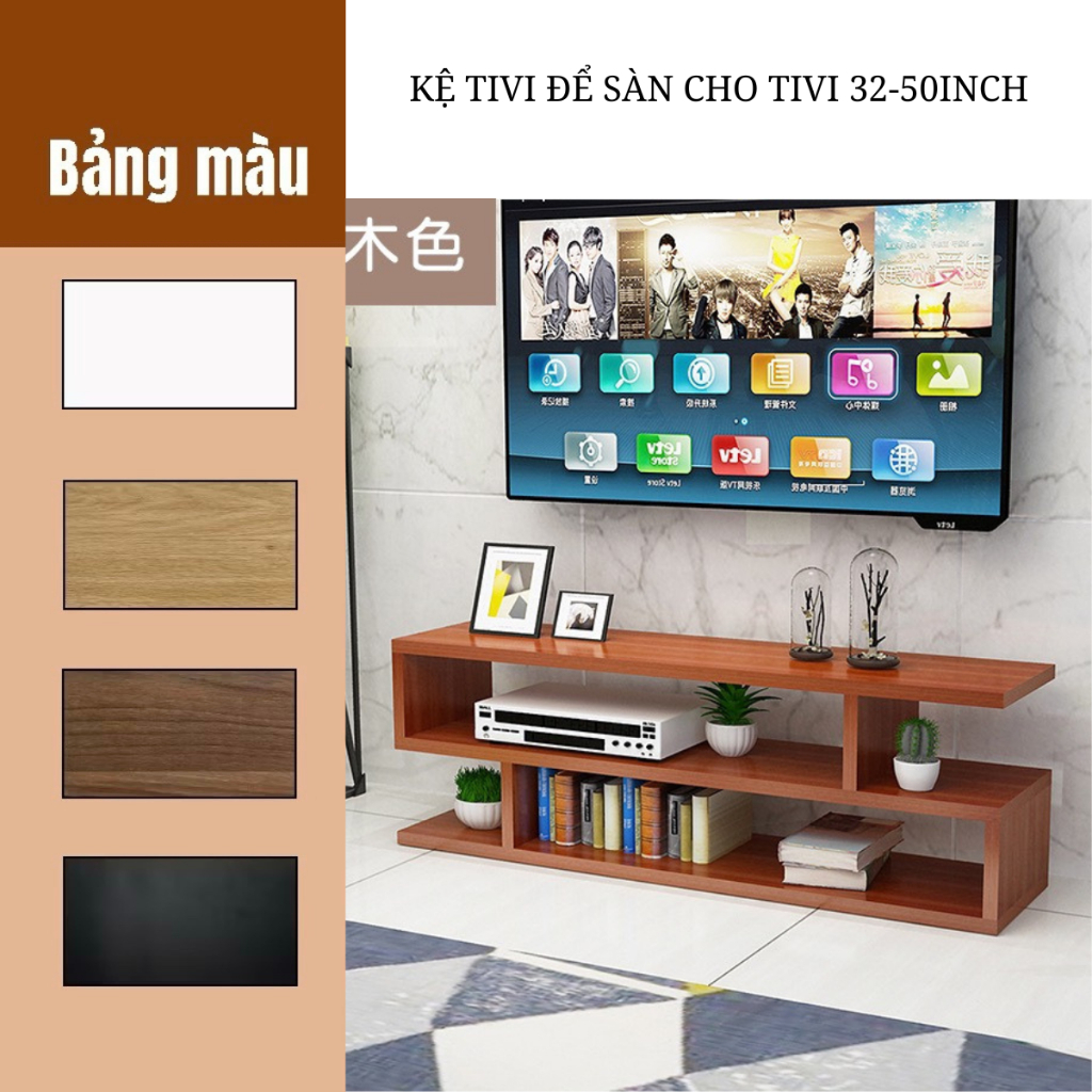  Kệ tivi gỗ công nghiệp MDF để sàn dài 1m hình chữ Z  phong cách hiện đại và sang trọng cho tivi từ 32-55 inch NADECOR 