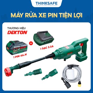 Máy xịt rửa xe dùng pin 21V Dekton M21-SRX775CP công suất 260W, áp lực nước 40bar Máy rửa xe dòng Compact nhỏ gọn