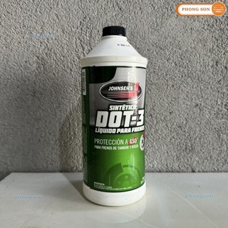 Dầu thắng dot3 Johnsen Brake Fluid Synthetic DOT 3 chai 946 ml