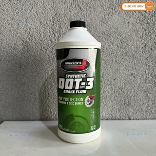 Dầu thắng dot3 Johnsen Brake Fluid Synthetic DOT 3 chai 946 ml