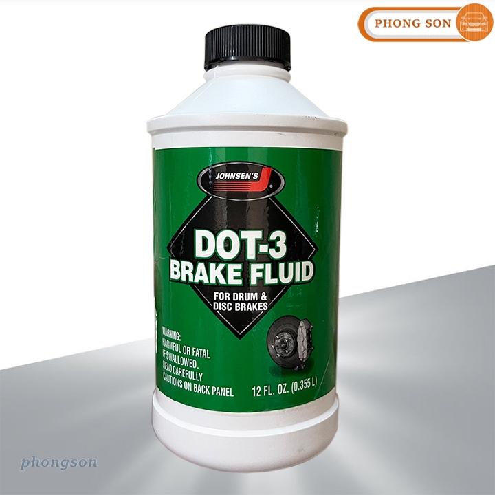 Dầu phanh dot3 Johnsen Brake Fluid DOT 3 chai 355 ml