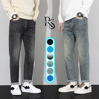 Quần Jean Nam Màu Xanh Rêu Wash Nhạt Form Baggy Chất Vải Dày Dặn Cao Cấp Basic Dễ Phối Đồ