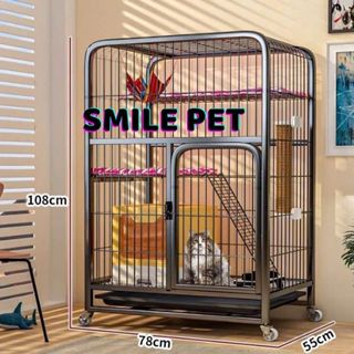 💕[HỎA TỐC TPHCM]💕 Chuồng mèo, Lồng mèo nan ống 2 tầng cao 108cm sơn tĩnh điện Loại 1 và loại 2