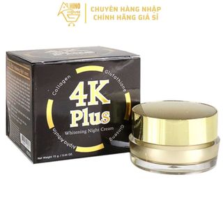 Kem Dưỡng Da 4K PLUS Whitening Night Cream 20g Thái Lan Dưỡng Da Trắng Sáng, Mềm Mịn Da - Hinohouse