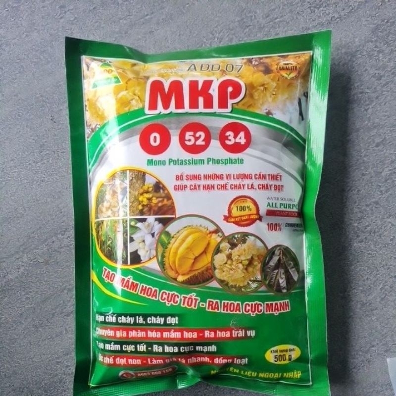 Sản phẩm cây trồng + MKP 0 52 34 + Sầu riêng