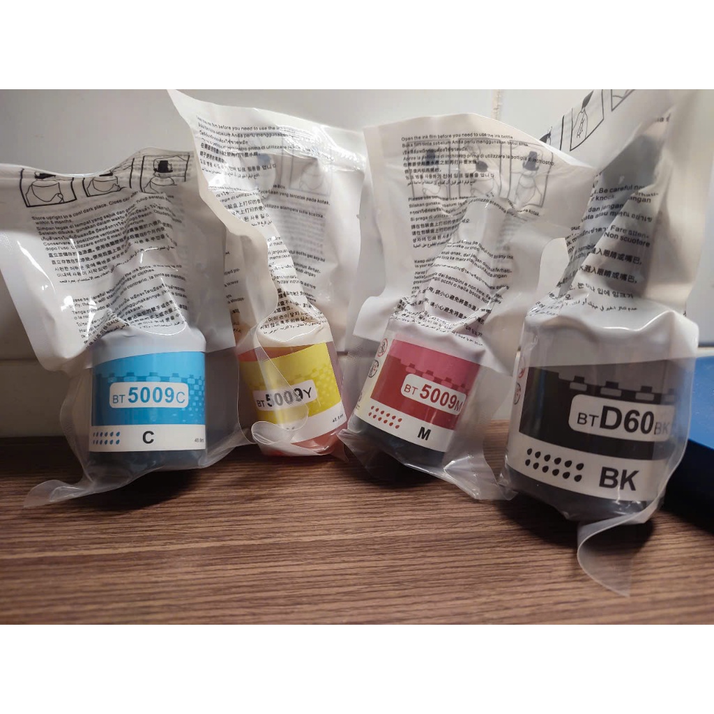 Bộ mực dành cho máy in phun màu đa năng Brother DCP T220, bT5000C, BT5000M, BT5000Y, BTD60BK