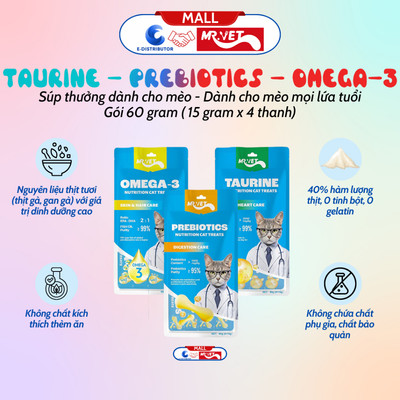 [HỎA TỐC] Súp thưởng cho Mèo MRVET - Túi 60g - Dùng cho Mèo mọi lứa tuổi - Hàng chính hãng