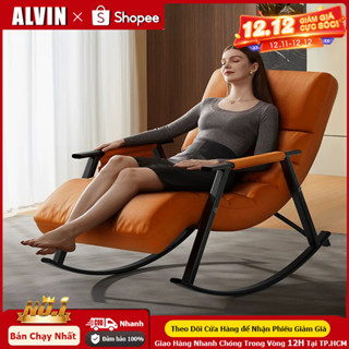 ALVIN Ghế Lười Thư Giãn Ghế Bập Bênh Đôi Có Gác Chân, Ghế Sofa Lười Khung Thếp, Đêm Bông Cao Cấp