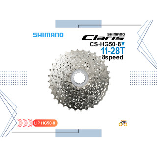  LÍP XE ĐẠP ROAD - SHIMANO HG50-8 CLARIS   11-28T - KIỂU THẢ HG  8 TỐC ĐỘ  
