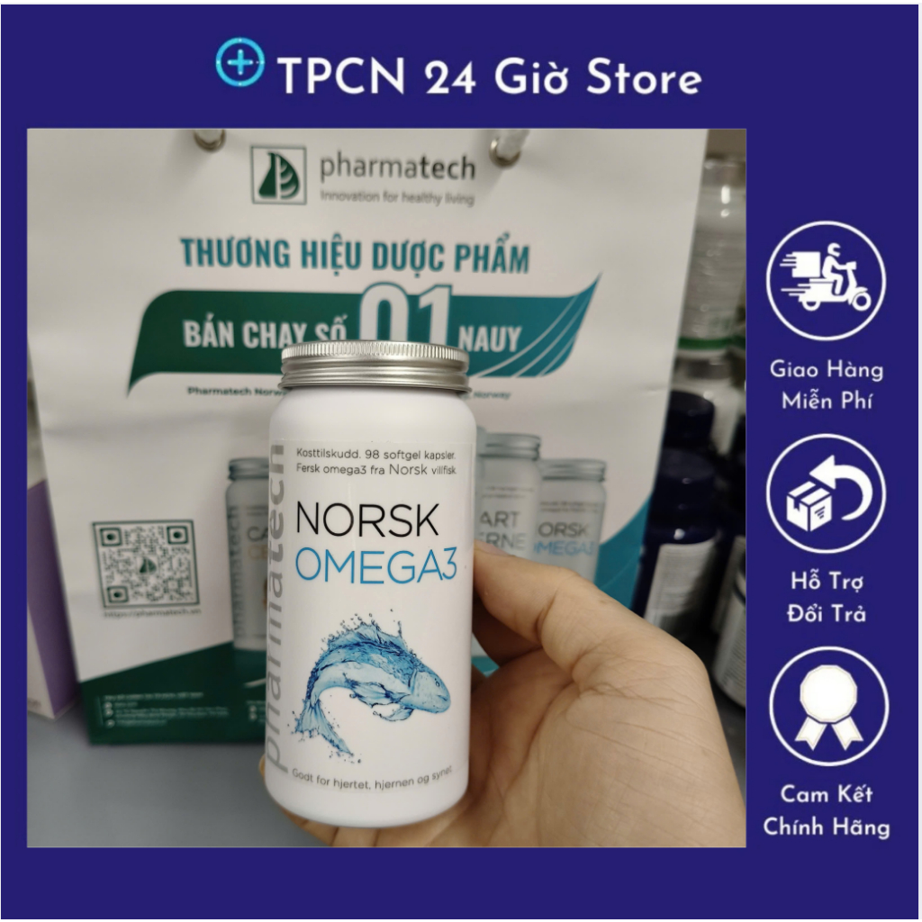 5 Lọ Viên uống dầu gan cá hồi Norsk Omega 3 | 98 viên/lọ