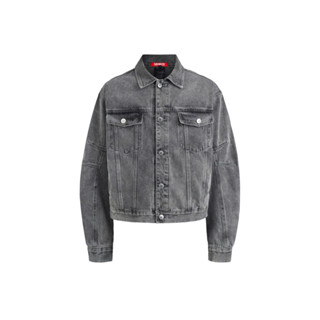 Áo khoác denim Oversized Fit - Ivankov Grey Washed Denim Jacket