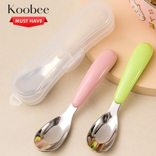  Thìa Ăn Dặm Inox 316 KOOBEE Cho Bé – Tặng Hộp Đựng Cao Cấp | Dùng Ăn Cơm Cháo Sữa Chua Váng Sữa | 074 