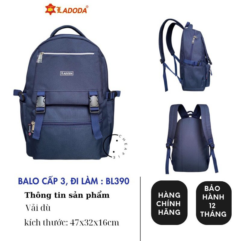 Balo cấp 2-3 balo đi học đi chơi Bl390 Ladoda
