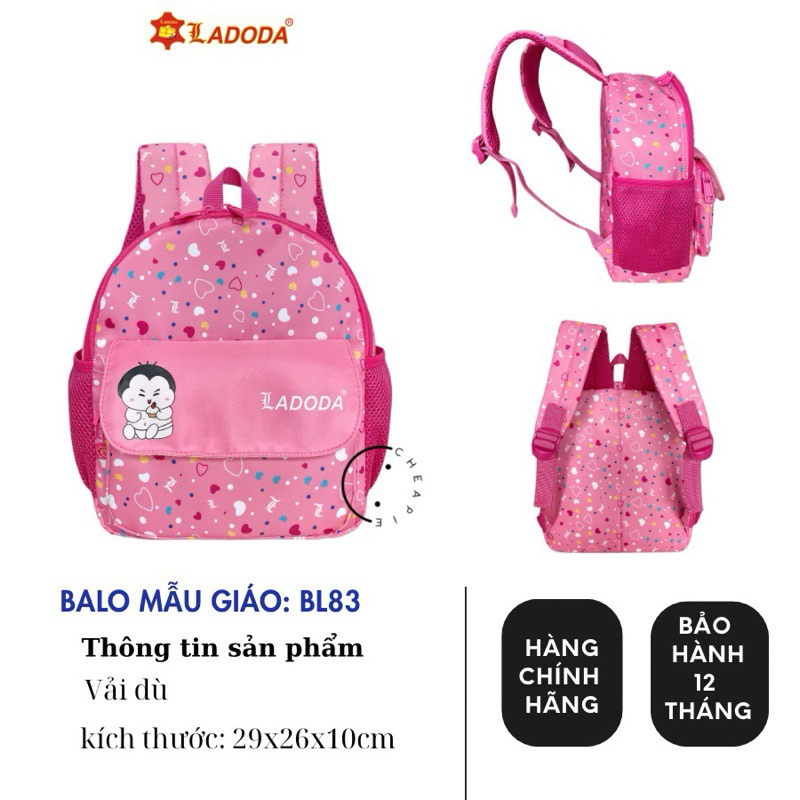 balo mẫu giáo , balo mầm non Bl83 Ladoda