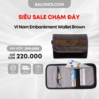 Ví nam Embankment Wallet Brown chính hãng ví gập đôi, gập ba nam nữ unisex kiểu dáng mini đựng thẻ, tiền - BALOMOI.COM
