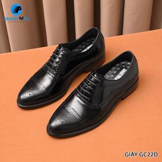 Giày nam Oxford Brogues cao cấp da bò SMARTMEN GC-22 Đen