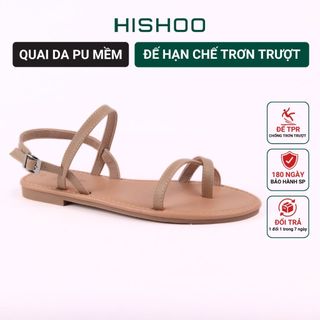  Giày Sandal Quai Mảnh Nữ Mặc Áo Dài Váy Đi học Xỏ Ngón Thời Trang biển Quai Hậu Dây Mảnh Hishoo   VNXK Ulzzang  S059 