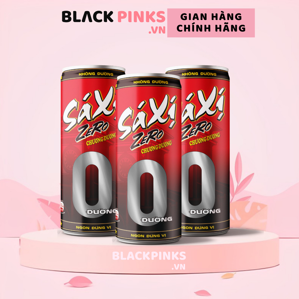 Thùng 24 lon Xá xị Chương Dương Zero lon 330ml