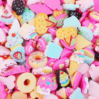 [Bán sỉ] Gói 500 charm đồ ăn mini, charm bánh mix, trang trí DIY, trang trí nhà búp bê, nhân kẹo bất ngờ