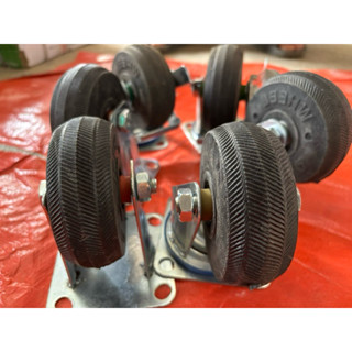 bộ 4 bánh xe cao su đặc có bi trục dùng làm xe đẩy hàng kéo hàng 10cm 2 tĩnh 2 xoay hoặc có nhiều biến thể để bạn chọn