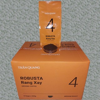 Thùng cà phê rang xay Số 4 (No4) Trần Quang (10 bịch 500g) 100% Robusta