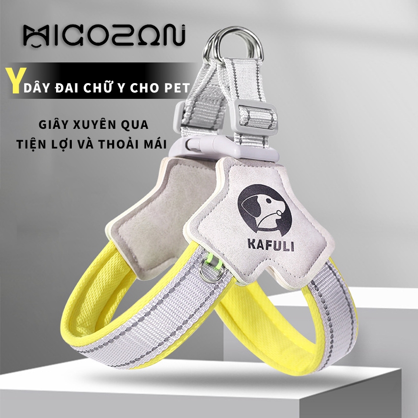 Dây Dắt Chó MICOSON Áo Phong Cách Chữ Y Đeo Ngực Cho Cún Lớn Và Nhỏ Tiện Lợi Cho Chủ Dẫn Đi Dạo 