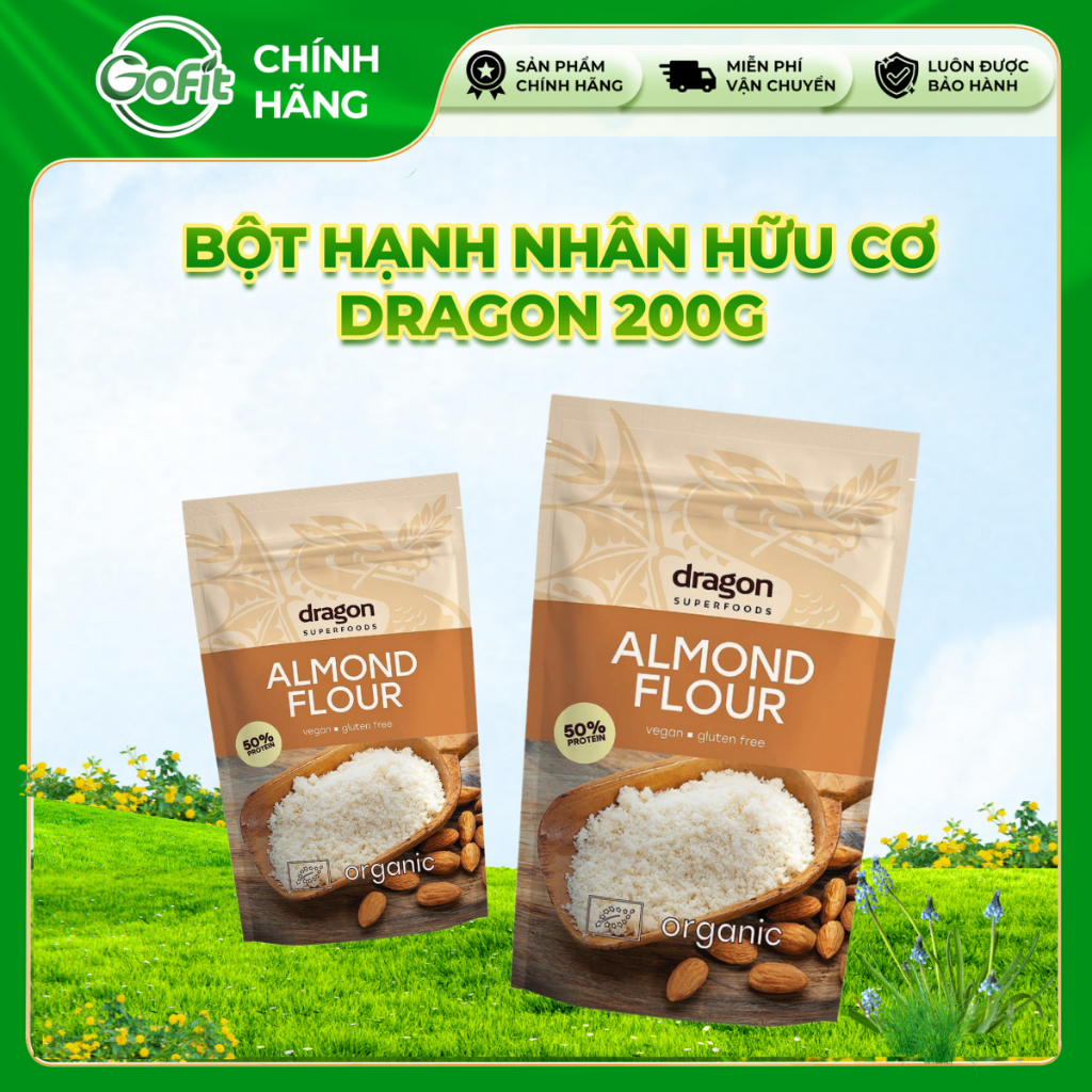 Bột Protein Hạnh Nhân Hữu Cơ (Organic Almond Protein) - Dragon Superfoods