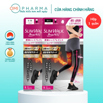 Quần Legging Định Hình Hỗ Trợ Đốt Cháy Calo SLIMWALK Nhật Bản, Đốt Mỡ, Nâng Cơ, Tạo Vóc Dáng, Chống Suy Tĩnh Mạch(SM/ML)