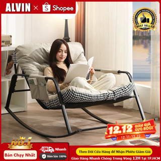 ALVIN Ghế bập bênh đôi thư giãn - ghế lười có tựa lưng ghế bành ban công phòng khách