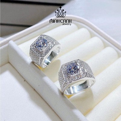 Nhẫn Bạc Nam Đính Full Đá Sang Trọng -  Minh Canh Jewelry