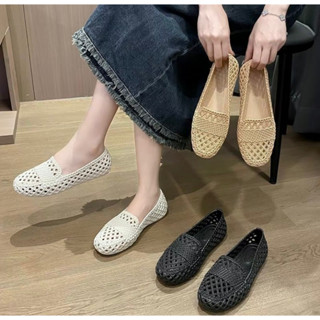 (Freeship) Giày Nhựa Nữ đi Mưa ,Giày Búp Bê đế bệt trẻ Trung Siêu Êm ,Giày đi làm cty nhẹ êm bền