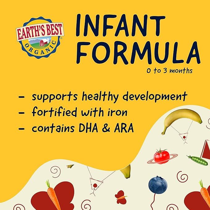Sữa Bột Cho Bé Từ 0-1 Tuổi Earth's Best Organic Dairy Infant Formula With Iron Hộp Đỏ 595g