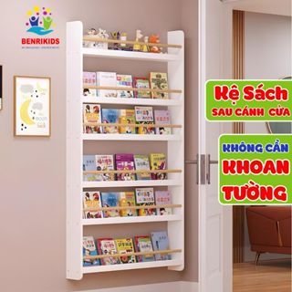 Kệ Gỗ Giá Để Sách Treo Tường Cho Bé Nhiều Kích Thước  - Giá Sách Không Cần Khoan Tường