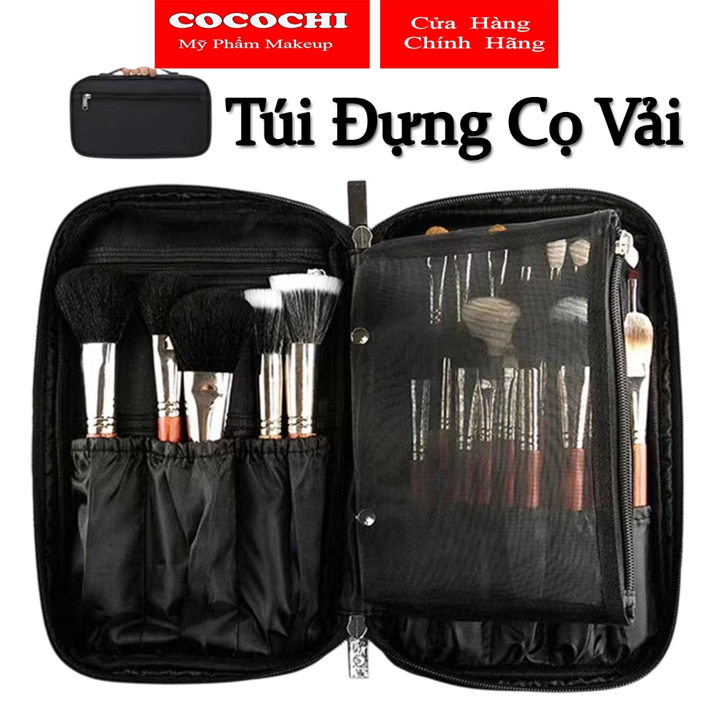 Túi đựng cọ trang điểm, bao cọ chống nước đựng được bộ 32 cây
