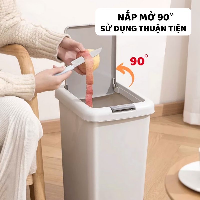 Thùng Rác Đạp Chân ENODA HOME 4 Size, Thùng Đựng Rác Chữ Nhật Có Nắp Cho Gia Đình, Văn Phòng TR020 | BigBuy360 - bigbuy360.vn