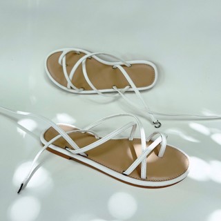 Giày Sandal Đi Học Mặc Áo Dài Nữ Thời Trang biển Dây hậu Quai Mảnh Đan Chéo Cao Cấp Hishoo VNXK Ulzzang S038