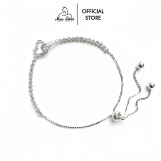 Vòng tay bạc Miuu Silver, lắc tay nữ trái tim lồng Remini Tiamo