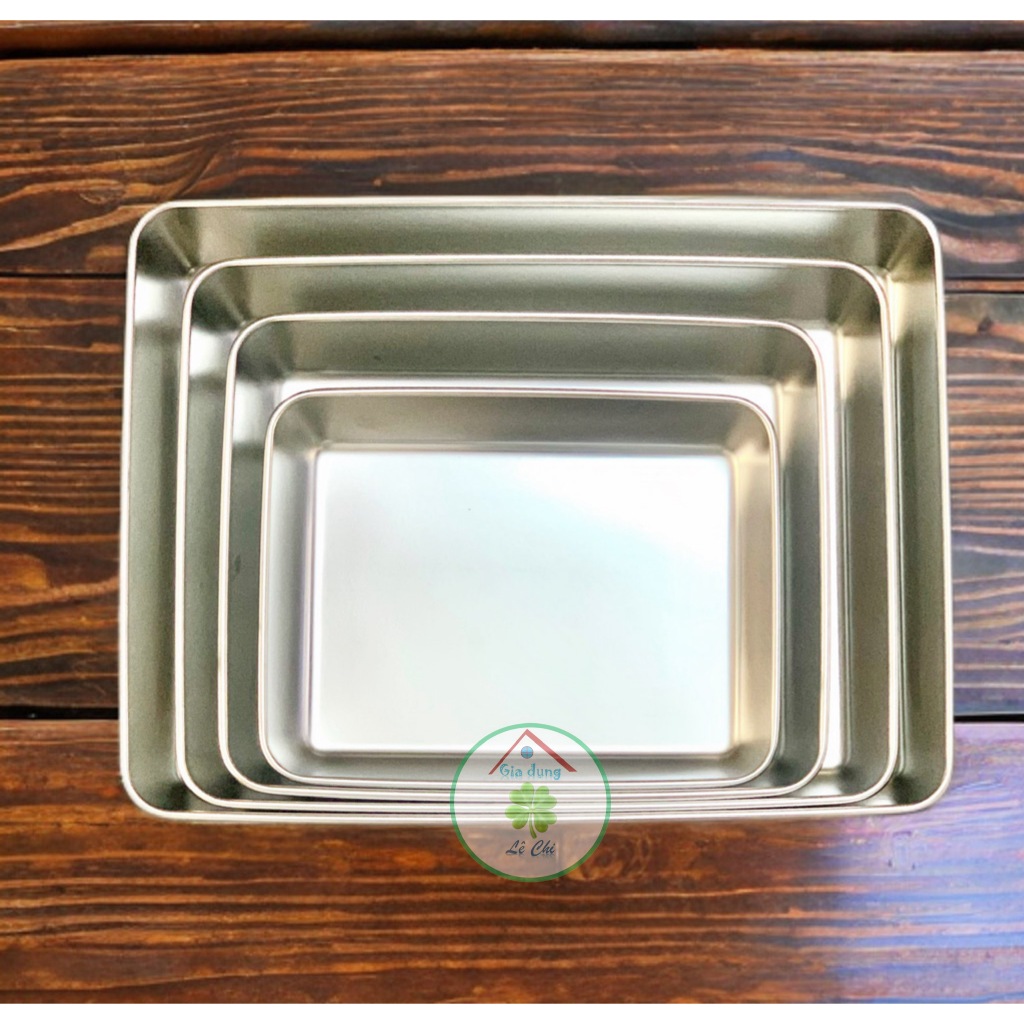 Khay đựng thực phẩm / Khay làm bánh / Khay chữ nhật inox 304