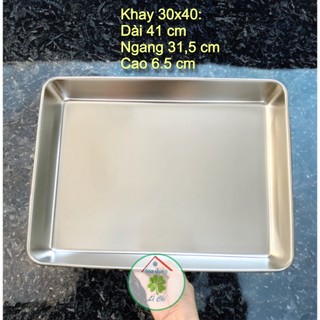 Khay đựng thực phẩm / Khay làm bánh / Khay chữ nhật inox 304