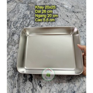 Khay đựng thực phẩm / Khay làm bánh / Khay chữ nhật inox 304