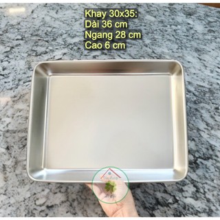 Khay đựng thực phẩm / Khay làm bánh / Khay chữ nhật inox 304