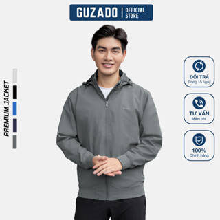 Áo Khoác Nam GUZADO Vải Gió, Bo Chun Ống Tay Cạp Áo, Mũ Tháo Rời Tiện Lợi MKG18