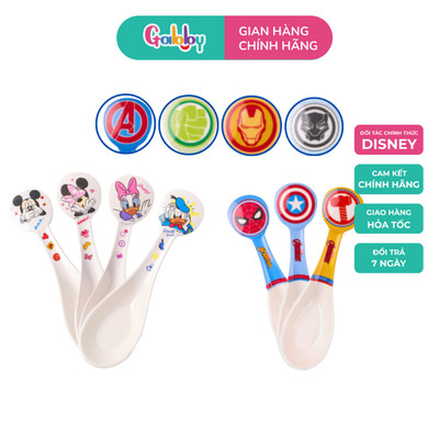 Muỗng, Thìa Ăn Dặm Cho Bé Gabby Chất Liệu Nhựa Melamine Hình Nhân Vật Disney, Marvel Dễ Thương