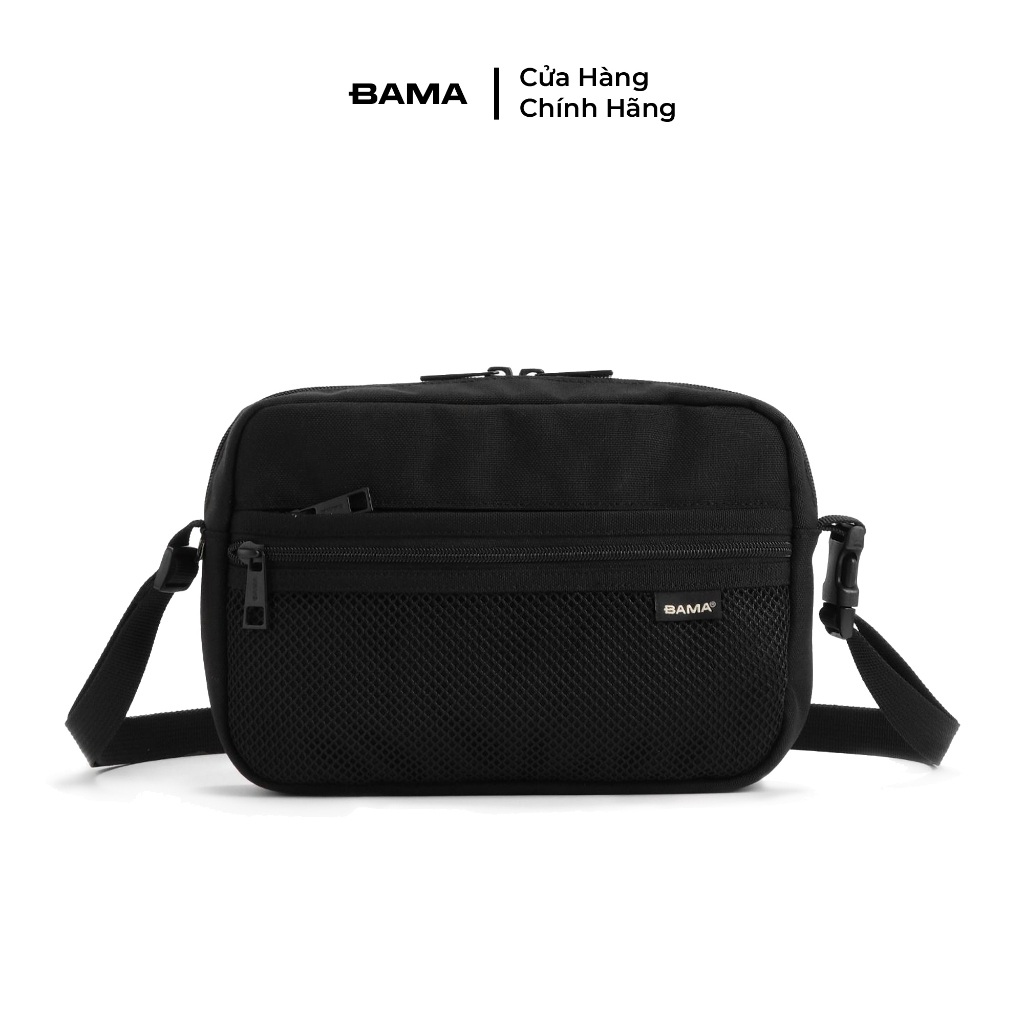 Túi đeo chéo mini nam nữ BAMA Mesh Fabric Shoulder Bag MF202 chống nước nhiều ngăn vải canvas đi chơ