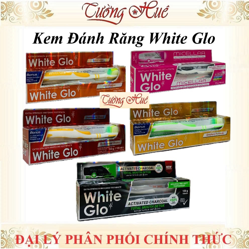Kem Đánh Răng Thảo Mộc White Glo Nhiều Mùi Hương - 150g (Có lựa chọn)