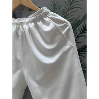 Quần dưỡng sinh, quần blouse trắng lưng thun vải cotton lạnh đủ size hàng sẵn nhiều chất lượng | Hình thật shop tự chụp