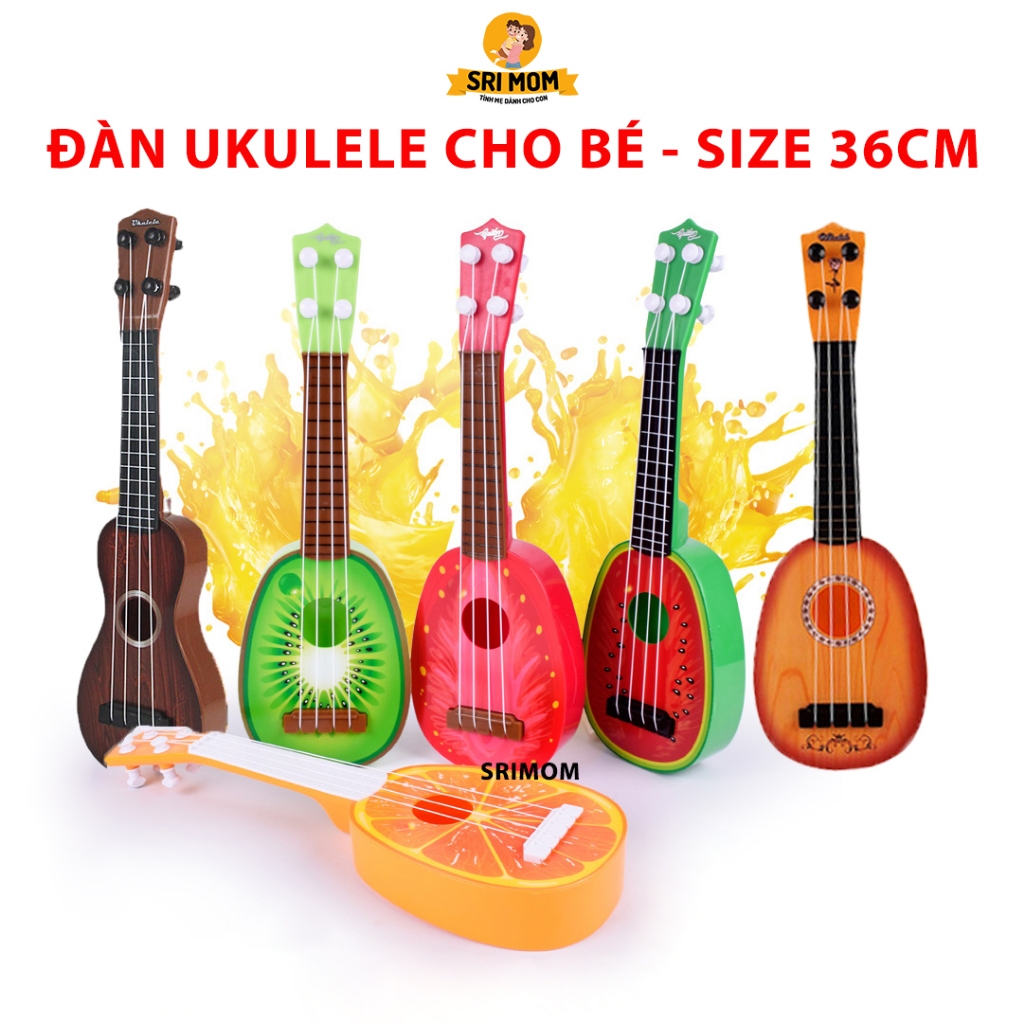 Đồ chơi Nhạc Cụ đàn Ukulele, đàn Ghita hoa quả trái cây Size 36 - Đồ Chơi Phát Triển Tài Năng Âm Nhạc cho bé trai bé gái