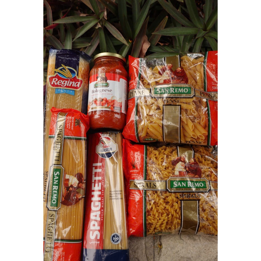 COMBO 1 SỐT 500GR + 2 NUI 500GR + 2 MÌ 500GR + 1 MÌ 400GR,hợp eatclean healthy, mì ý spaghetti xào s